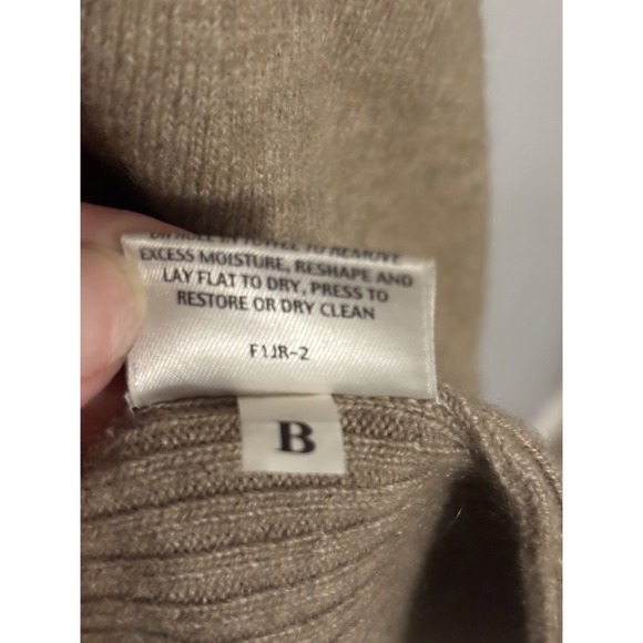 Eileen Fisher Open-Front Cardigan Women's Size Small Beige Long Sleeve Cashmere - Picture 7 of 7